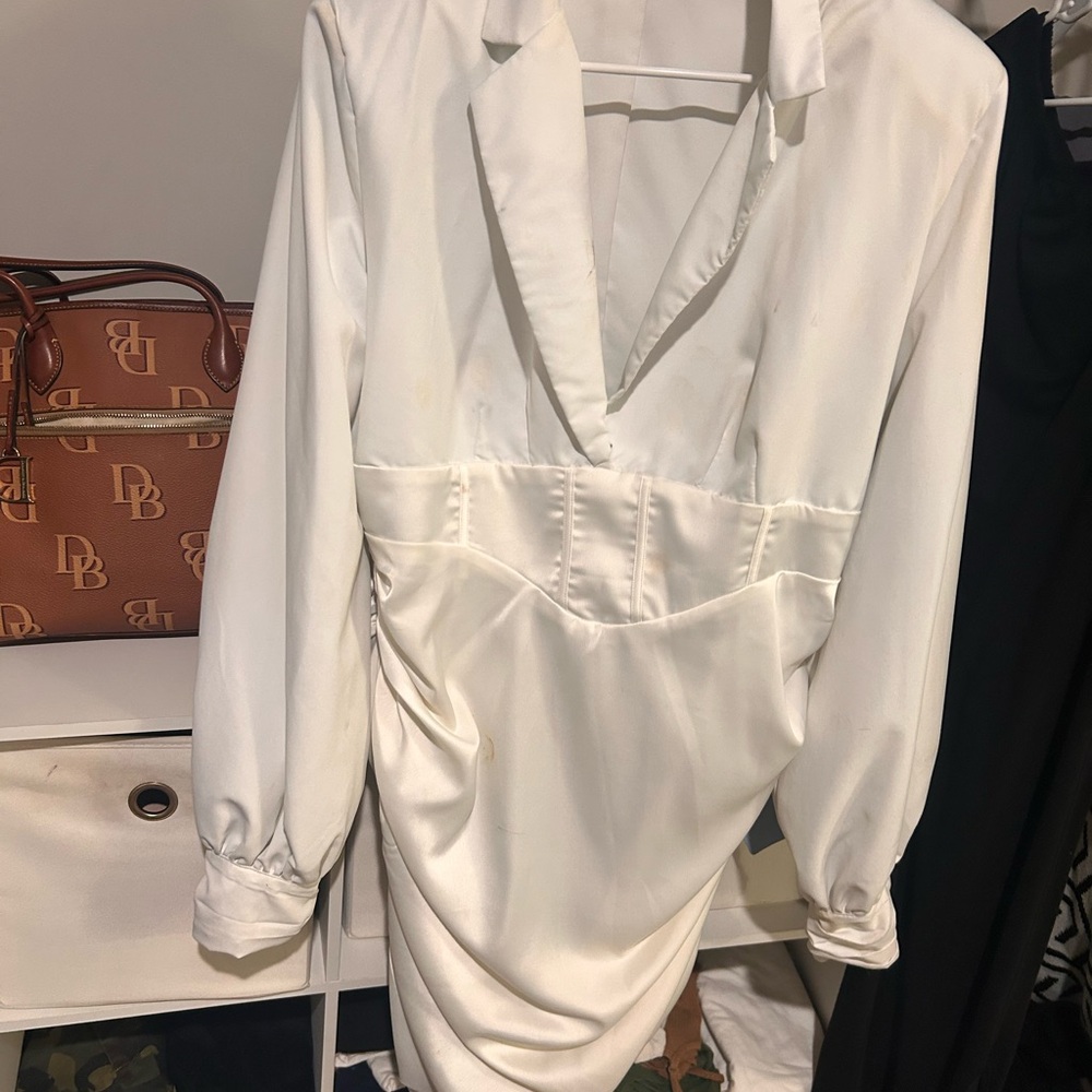 Elegant White Women's Dress